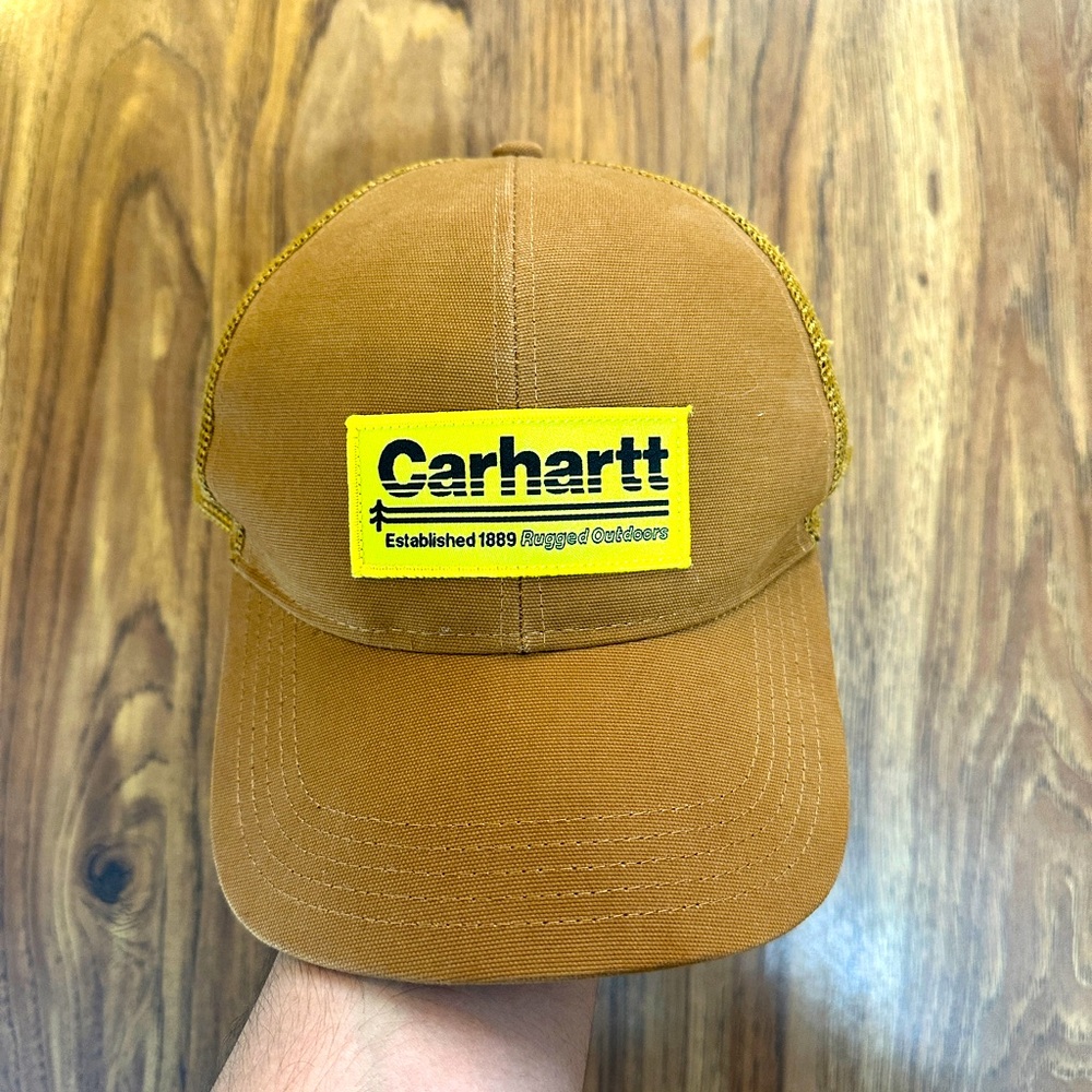 Carhartt Brown Cap with Yellow Logo